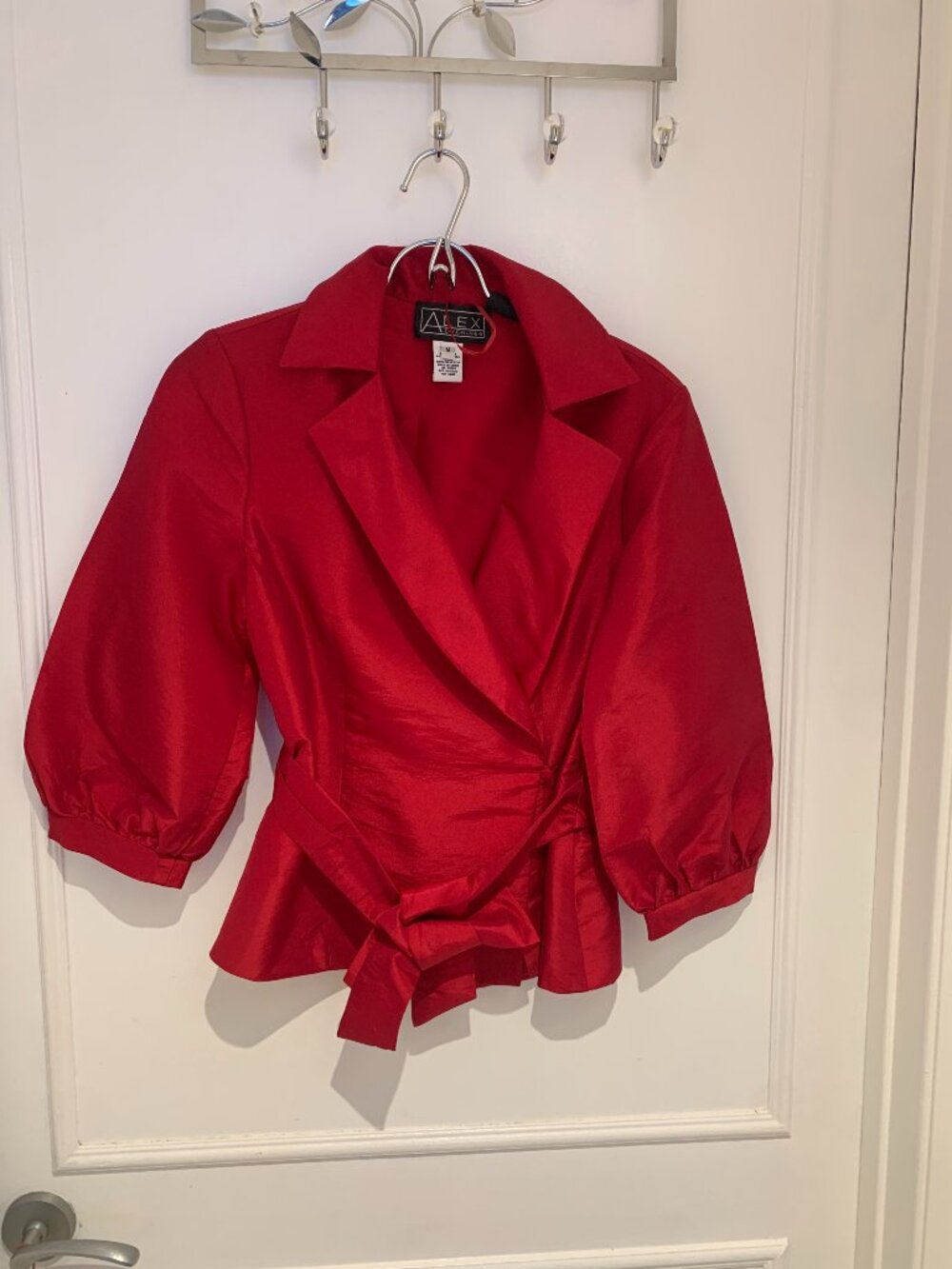Alex Evenings Red Jacket Size L-Gently Used